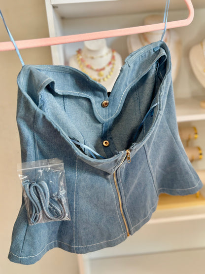 “Gold Denim Top”