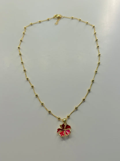 “Amapola red Necklace”