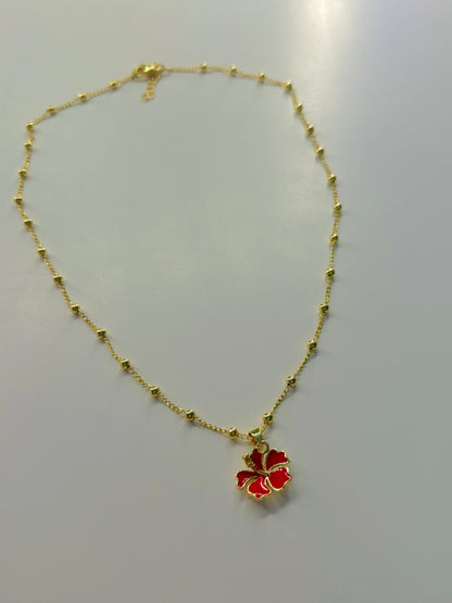 “Amapola red Necklace”