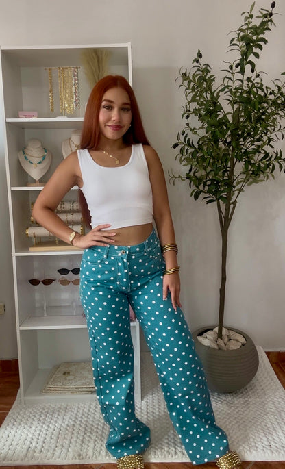 “Blue Polka Dot Pants”