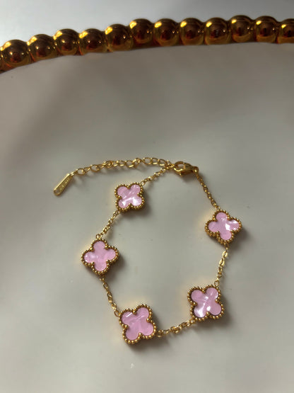 “Pink Clover Bracelet”